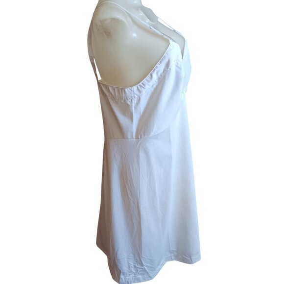 Vintage Sears Nylon Slip Dress Size 38 Short White Adjustable Straps 1960's - Picture 4 of 12